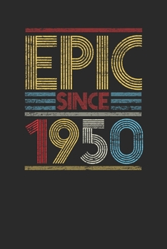 Paperback Epic Since 1950: Graph Paper Notebook (6" x 9" - 120 pages) Birthday Themed Notebook for Daily Journal, Diary, and Gift Book