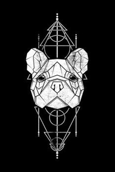 Notebook: Dog Face Geometric Art Loves Dogs Cute Animal Shapes Black Lined Journal Writing Diary - 120 Pages 6 x 9