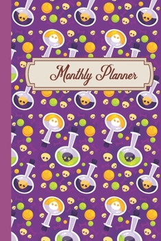 F4 Monthly Planner Funny Lab: Two Year - Monthly Calendar Planner 6 x 9’’ | 24 Months For Academic Agenda Schedule Organizer