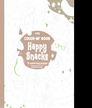 Paperback Color-In' Book: Happy Snacks (8 X 10) (Multilingual Edition) [Multilingual] Book