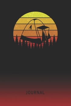 Journal: Blank Camping Personal Writing Diary | Old School Retro Vintage Sunset 80s Cover | Daily Journalism Diaries for Journalists & Writers | ... Set Goals & Write about your Life & Interests