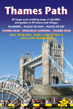 Paperback Thames Path: British Walking Guide: Thames Head to London - Includes 89 Large-Scale Walking Maps (1:20,000) & Guides to 99 Towns an Book