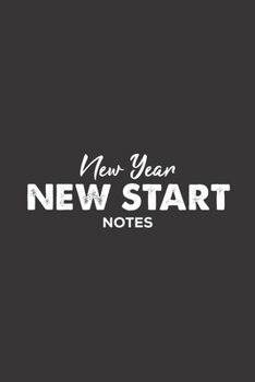 New Year New Start Notes: A Journal for Starting Over 6" x 9" Write Down Lined Paper Diary 100 Pages (Black)