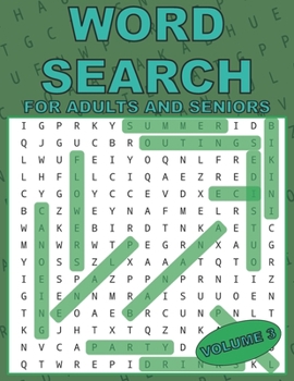 Word Search For Adults and Seniors: Large Print 26 Word Games Brain Puzzles Volume 3