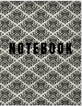 NOTEBOOK: College Ruled Notebook - Black and White Large (8.5 x 11 inches) - 140 Pages