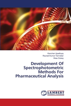Paperback Development Of Spectrophotometric Methods For Pharmaceutical Analysis Book