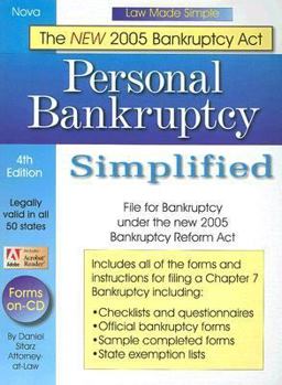 Paperback Personal Bankruptcy Simplified: The New 2005 Bankruptcy Act [With CDROM] Book