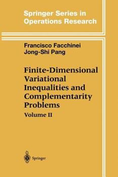 Paperback Finite-Dimensional Variational Inequalities and Complementarity Problems Book