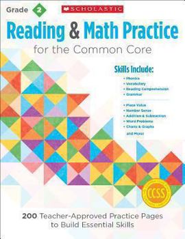 Paperback Reading & Math Practice, Grade 2: 200 Teacher-Approved Practice Pages to Build Essential Skills Book