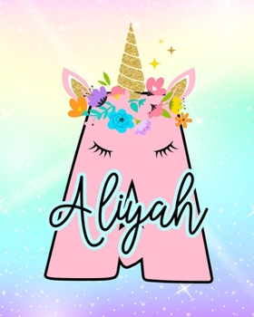 Paperback Aliyah: Girls Unicorn Journal to Write In - Personalized Journal Book