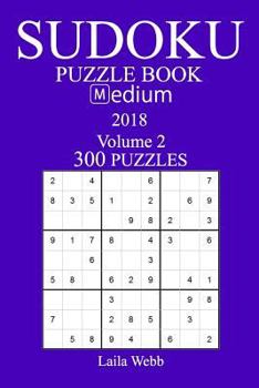 Paperback 300 Medium Sudoku Puzzle Book - 2018 Book