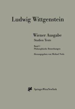 Paperback Wiener Ausgabe Studien Texte: Band 1: Philosophische Bemerkungen [German] Book