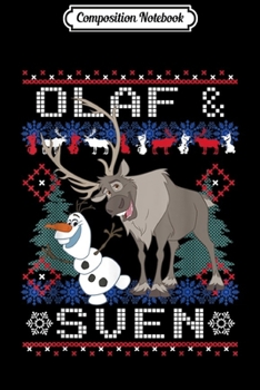 Paperback Composition Notebook: Disney Frozen Olaf Sven Ugly Christmas Sweater Journal/Notebook Blank Lined Ruled 6x9 100 Pages Book