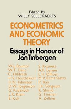 Paperback Econometrics and Economic Theory: Essays in Honour of Jan Tinbergen Book