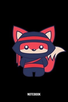 Notebook: Fox Notebook Blank Line Animal Journal Lined with Lines 6x9 120 Pages Checklist Record Book Funny Take Notes Planner Paper Christmas Gift for Cute Fox Lover Funny Women Girls