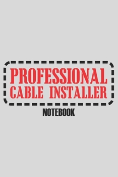 Paperback professional cable installer: 6x9 inch - lined - ruled paper - notebook - notes Book