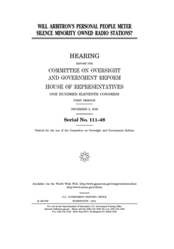 Paperback Will Arbitron's personal people meter silence minority owned radio stations? Book