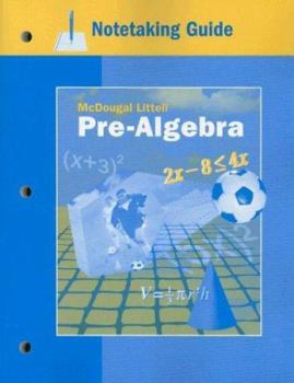 Paperback McDougal Littell Pre-Algebra: Notetaking Guide, Student Edition Book