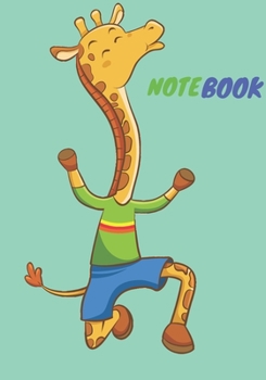 giraffe NOTEBOOK / journal 100 page: 7x 10 inch - 17.78 x 25.4 cm