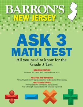Paperback Barron's New Jersey Ask 3 Math Test Book