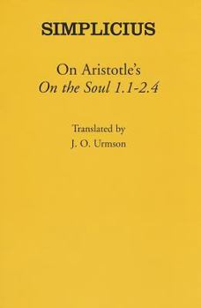 Hardcover On Aristotle's "on the Soul 1.1-2.4" Book
