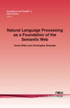 Paperback Natural Language Processing as a Foundation of the Semantic Web Book