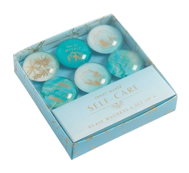 Paperback Self-Care: Glass Magnet Set (Set of 6) Book