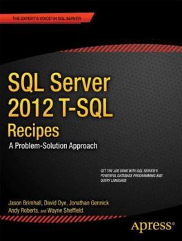Paperback SQL Server 2012 T-SQL Recipes: A Problem-Solution Approach Book