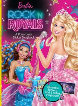 Paperback Barbie in Rock 'n Royals: A Panorama Sticker Storybook Book