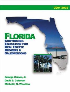 Paperback Florida Continuing Education for Real Estate Brokers and Salespersons, 2004-2005 Book