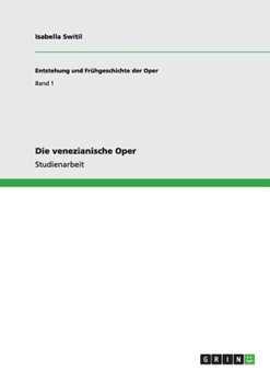 Paperback Die venezianische Oper [German] Book