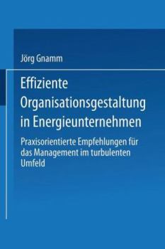 Paperback Effiziente Organisationsgestaltung in Energieunternehmen: Praxisorientierte Empfehlungen Für Das Management Im Turbulenten Umfeld [German] Book