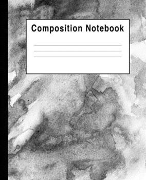 Paperback Composition Notebook: Art Abstarct Black White Watercolor Book