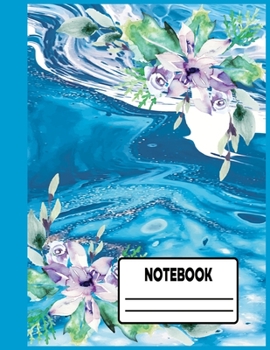 Notebook: White Grey Marble College Ruled Blank Lined Cute Notebooks for Girls Teens Kids School Students and Teachers Writing Notes Journal