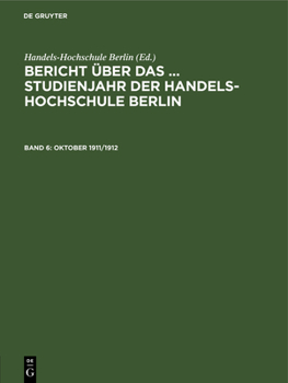 Hardcover Oktober 1911/1912 [German] Book