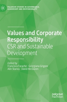 Hardcover Values and Corporate Responsibility: Csr and Sustainable Development Book