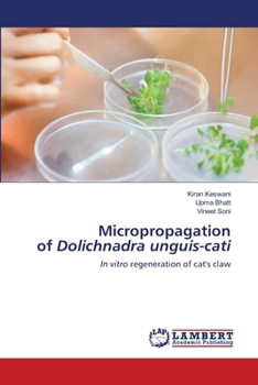 Paperback Micropropagation of Dolichnadra unguis-cati Book