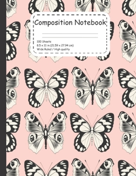 Paperback Composition Notebook: Trendy Composition notebook designed and printed on verry high quality and low price . 100 ruled sheets with a standar Book