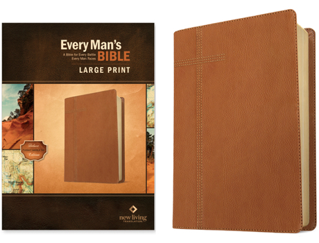 Imitation Leather Every Man's Bible Nlt, Large Print (Leatherlike, Pursuit Saddle Tan) Book