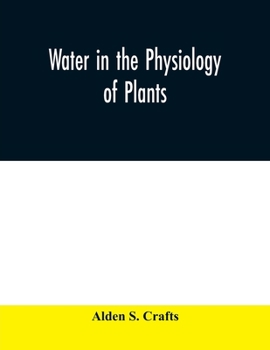 Paperback Water in the physiology of plants Book