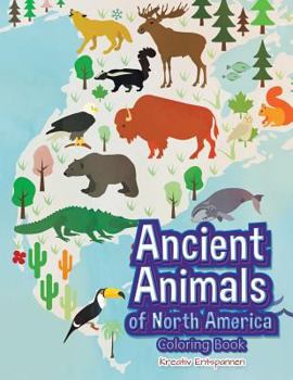Paperback Ancient Animals of North America Coloring Book