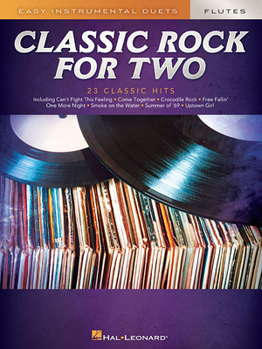 Paperback Classic Rock for Two Flutes: Easy Instrumental Duets Book