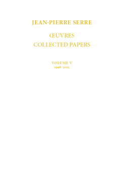 Hardcover Oeuvres - Collected Papers V: 1998-2025 [French] Book