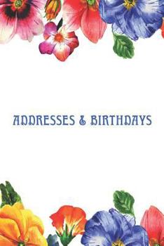 Paperback Addresses & Birthdays: Watercolor Primrose Book