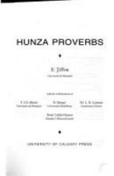 Paperback Hunza Proverbs Book