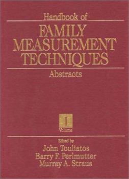 Handbook of Family Measurement Techniques (3 Volume Set)