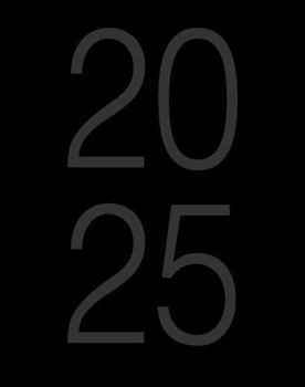 Spiral-bound Black 2025 7.5 X 9.5 Booklet Monthly Planner Book