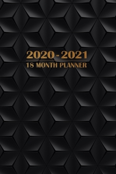 2020 - 2021 18 Month Planner: Black Paper Geometric Pattern | Metallic Gel Pens Pastel Ink Neon Color and Glitter | January 2020 - June 2021 | Daily ... Calendar Agenda Home Work Family Organizer)