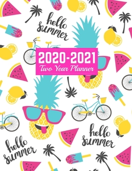 Paperback 2020-2021 Two Year Planner: Handy 24-Month Planner & Calendar - Large 8.5 x 11 (Jan 2020 - Dec 2021) Daily Weekly and Monthly Schedule - Art Cover Book