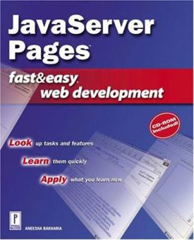 Paperback JavaServer Pages Fast & Easy Web Development W/CD [With CDROM] Book